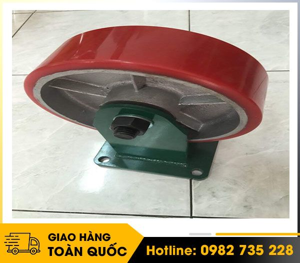 Càng B200*70 Cố định, bánh PU lõi gang