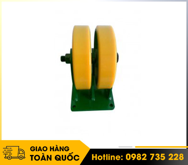 Càng B200 cố định, bánh xe PU lõi gang