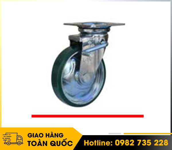 Càng bánh xe L Di Động Bánh Xe Nhựa PU có khoá C