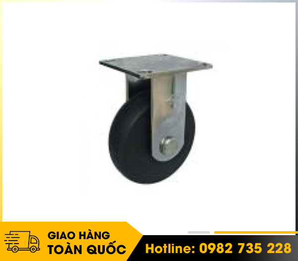 Càng C cố định, bánh xe cao su